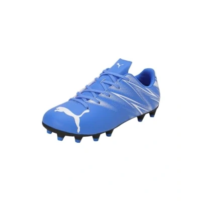 Image of PUMA ATTACANTO FG/AG JR Soccer Shoe, BLUEMAZING White, 4 UK