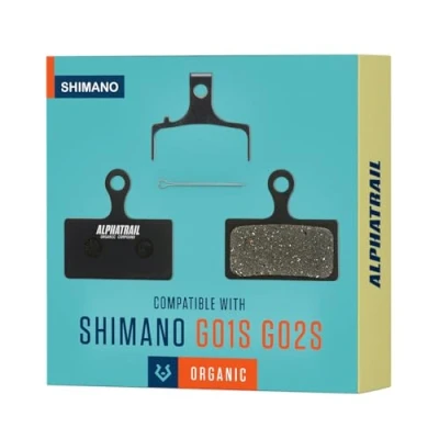 Image of Alphatrail Disc Brake Pads Compatible with Shimano G01S Brakes I Organic MTB Pad high Braking Power &amp; Mileage 100% for Bicycle from XT XTR SLX Deore