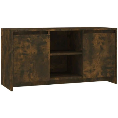 Image of vidaXL TV Cabinet Smoked Oak 102x37.5x52.5 cm Engineered Wood