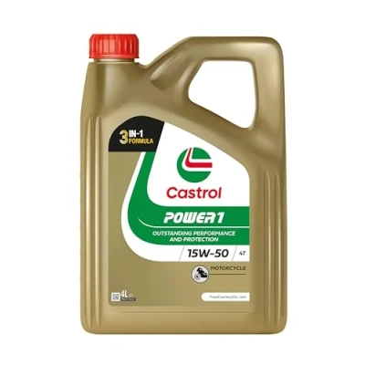 Image of Castrol POWER1 4T 15W 50 Motorcycle Oil 4L