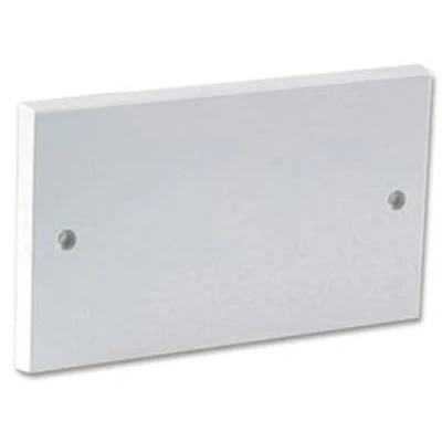 Image of kenable 2 Gang Blanking Plate for UK Double Back Box White with Screws