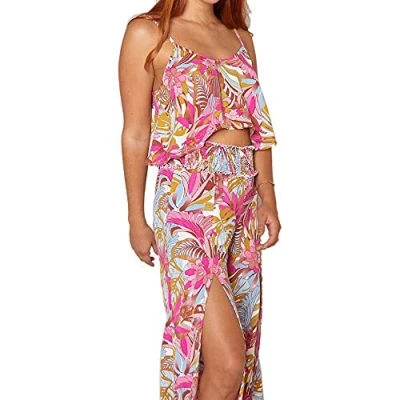 Image of Hurley W Palm Paradise Flounce Crop Top