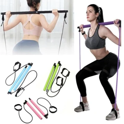 Image of Yoga Pilates BAR Band, Pull Up Gut Busting BODY TRIMMER, Waist &amp; Ab Shaper, Arms, Chest, Sit ROPE (PILATES Bar)