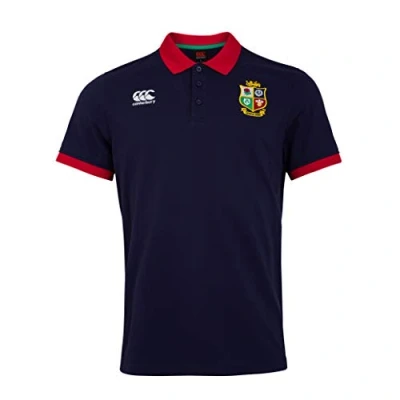 Image of Canterbury of New Zealand Men&#039;s British and Irish Lions Home Nations Polo Shirt, Peacoat, S