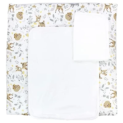 Image of TupTam Baby Changing Mat with 2 Removable Terry Cloths, Wild Animals, 70 x cm