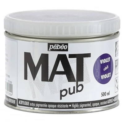 Image of PEBEO Mat Pub, Cobalt Violet, 500ml