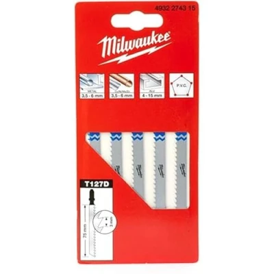 Image of Milwaukee Jigsaw Blade T127D 75x3mm (PK 5)