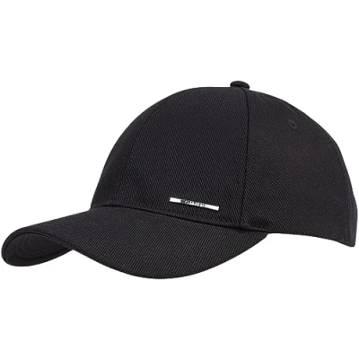 Image of Calvin Klein Men&#039;s Modern Metal Bb Cap K50k510661 Cap, Black (Ck Black), One Size