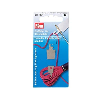Image of Prym Threader for Embroidery Needles, Metal, White, 14 x 5.7 1.7 cm