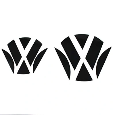 Image of Finest Folia Emblem corners inlays film sticker perfect fit K006/K007 (glossy black).