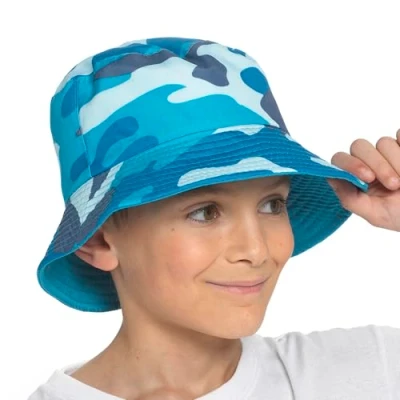 Image of Undercover Kids Bucket Hat GL1102 Light Blue Camo 3 6 Years