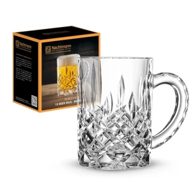 Image of Nachtmann Beer Mug with Cut Glass Pattern, Crystal, 600 ml, Noblesse, 95635