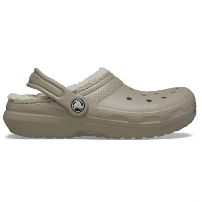 Image of Crocs Classic Lined Clog K, Mushroom/Bone, 12 UK Child