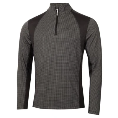 Image of Calvin Klein Mens Micro Grid Layering Baselayer Black L