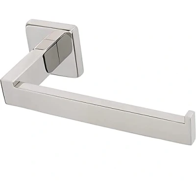 Image of YUET Chome Toilet Roll Holder Paper Holders Stainless Steel Tissue Hanger Wall Mounted Screws Mounting for Bathroom and Kitchen Accessory Square 304 (Mirror Polished)