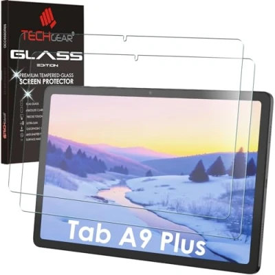 Image of TECHGEAR [2 Pack Galaxy Tab A9 Plus 11&quot; Glass Edition (SM X210 / SM X215) Tempered Screen Protector [9H Toughness] [HD Clarity] [Scratch Resistant] [No Bubble] For Samsung