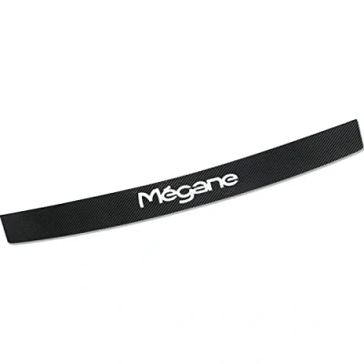 Image of Car Rear Bumper Protector Strip for Ren ault MEGANE, Anti Scratch Carbon Fiber Trunk Sill Plate Sticker Decoration Styling Accessories,Black