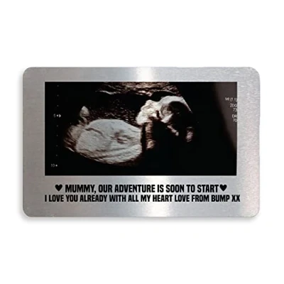 Image of Mummy To Be Gift From Bump Personalised Photo Card Baby Keepsake