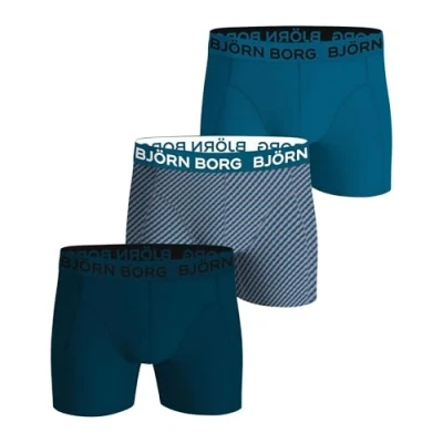 Image of Björn Borg Stretch Boxer 3 PACK Pants, Men&#039;s, Size: Large, Light blue