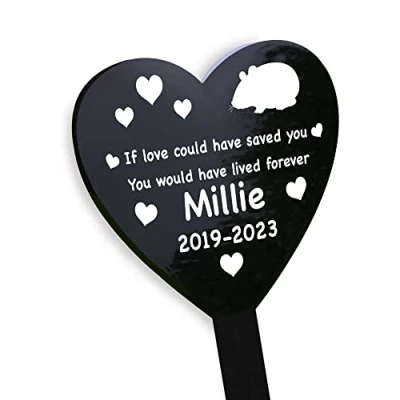 Image of RED OCEAN PERSONALISED Hamster Memorial Outdoor Garden Grave Stake Pet Gifts Keepsake Sign