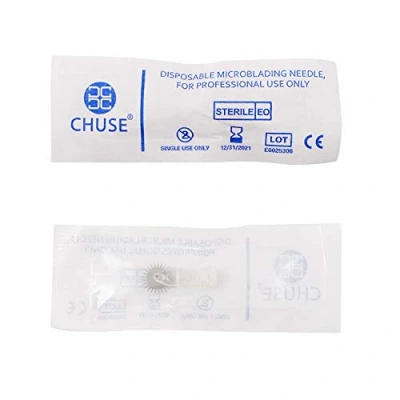 Image of Chuse Eyebrow Microblading Gear Needle Disposable Semi Permanent Makeup Serrated Needles For Manual Tattoo Pen 10pcs/Lot