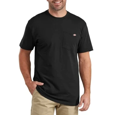 Image of Dickies, Men&#039;s, SS POCKET TEE RELAXED, BLACK, 3XL