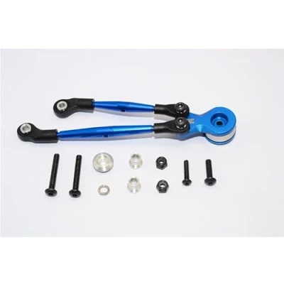 Image of Aluminium Hi Torque Servo Saver 25T With Tie Rod For Tamiya 1/12 RC Lunch Box Blue