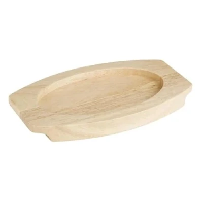 Image of Olympia Hevea Board for Cast Iron Oval Eared Dish 210x120mm FW819