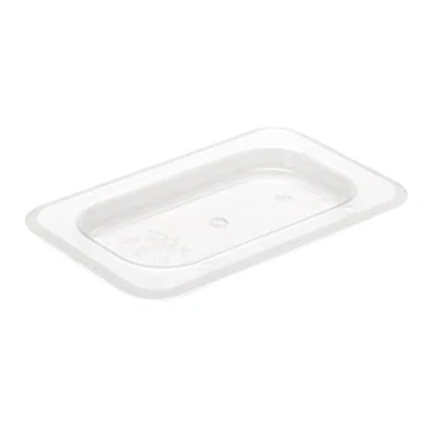 Image of Vogue U249 Polycarbonate 1/9 Gastronorm Lid, 176 mm L x 108 W, Clear, White
