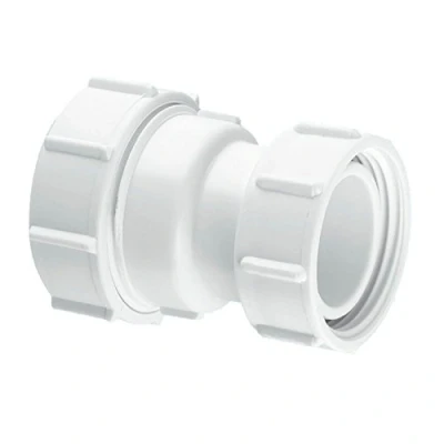 Image of McAlpine T29 LN Straight Connector Multifit x BSP Coupling nut 1.5 inch, White