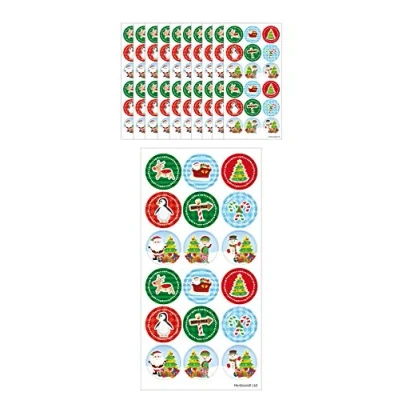 Image of HENBRANDT Large Christmas Stickers 180 Boys Girls Xmas Festive Stocking Fillers Craft Card Making
