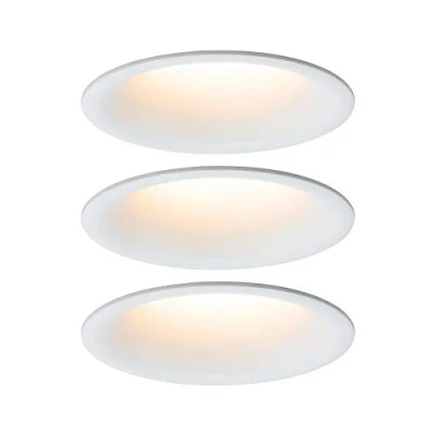 Image of Paulmann 93419 Cymbal LED recessed luminaire incl. 3x6.5W IP44 dimmable spotlight white matt spot plastic lamp 2000K