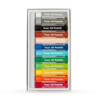 Image of Pentel Large Oil Pastels Assorted Colours 1 Pack of 12