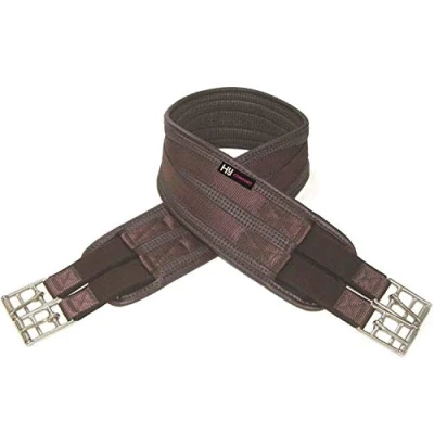 Image of Hy PVC Waffle Girths Elasticated Both Ends 58&quot; Brown