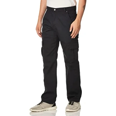 Image of Dickies Men&#039;s Tough Max Duck Cargo Pant Work Utility, Stonewashed Black, 30W / 30L