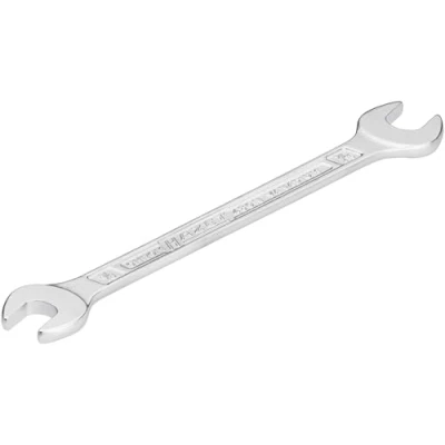 Image of HAZET 450NA 3/8X7/16VKH 155.7 mm Hexagon Profile Double Open End Wrench Chrome Plated