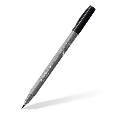 Image of STAEDTLER 372 99 Pigment Arts Soft Brush Pen Intense Black (Box of 10)