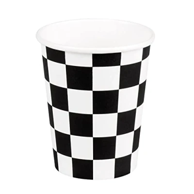 Image of Boland 44748 Racing Party Cups Pack of 10 210ml Tableware 100% Paper Birthday