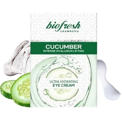 Image of Biofresh cosmetics Cucumber Hyaluronic Lift Intensive Moisturising Cream Eye Against Wrinkles and Circles with Acid, Panthenol, Care 25 ml