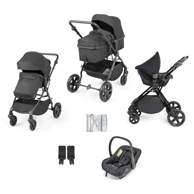 Image of Ickle Bubba Comet 3 in 1 Travel System Black/Black/Black/ Pack Size