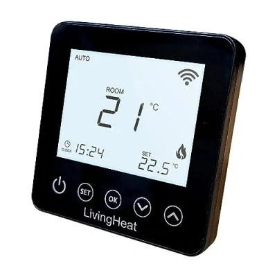 Image of Wi5 Smart Wi Fi Electric Underfloor Heating Thermostat in BLACK Programmable Alexa/Google Home/Smart Life Compatible