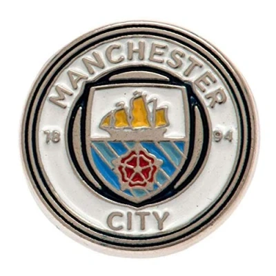Image of Club Licensed Man City Pin Badge (New Crest) One Size