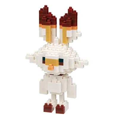 Image of nanoblock NAN21611 Pokemon Scorbunny Flambino Hopplo Building Toy, Multicolored