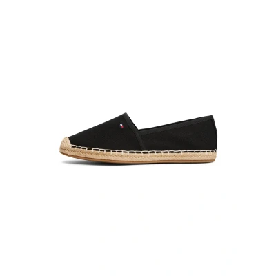 Image of Tommy Hilfiger FLAG Espadrilles, Women&#039;s, Size: 4, Black Cotton