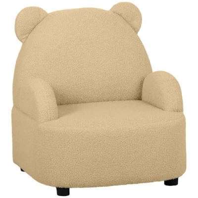 Image of AIYAPLAY Kids Armchair, Bear Shaped Toddler Chair, Baby Armchair for Bedroom Playroom Living Room, Boys and Girls Aged 18 Months to 3 Years Khaki