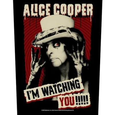 Image of Alice Cooper Back Patch # 5 I&#039;M Watching You 36 x 29 cm