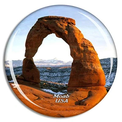 Image of Weekino USA America Moab Arches National Park Fridge Magnet Travel Souvenir City Collection 3D Crystal Glass Gift Strong Refrigerator Sticker