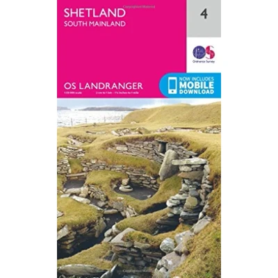 Image of Landranger 4 Shetland South Mainland Map With Digital Version