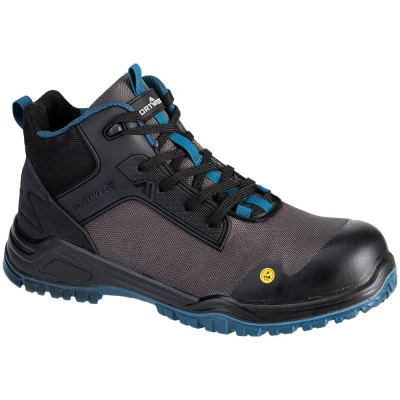 Image of Portwest FX2 Bevel Composite Mid Boot S3S ESD SR FO Black/Teal UK 6 EU 39