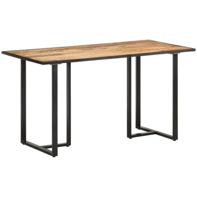 Image of vidaXL Dining Table 140 cm Rough Mango Wood